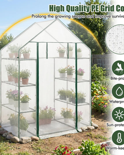 Giantex Portable Plant Garden House Indoor Outdoor Mini Growing House for Herb Flower Succulent