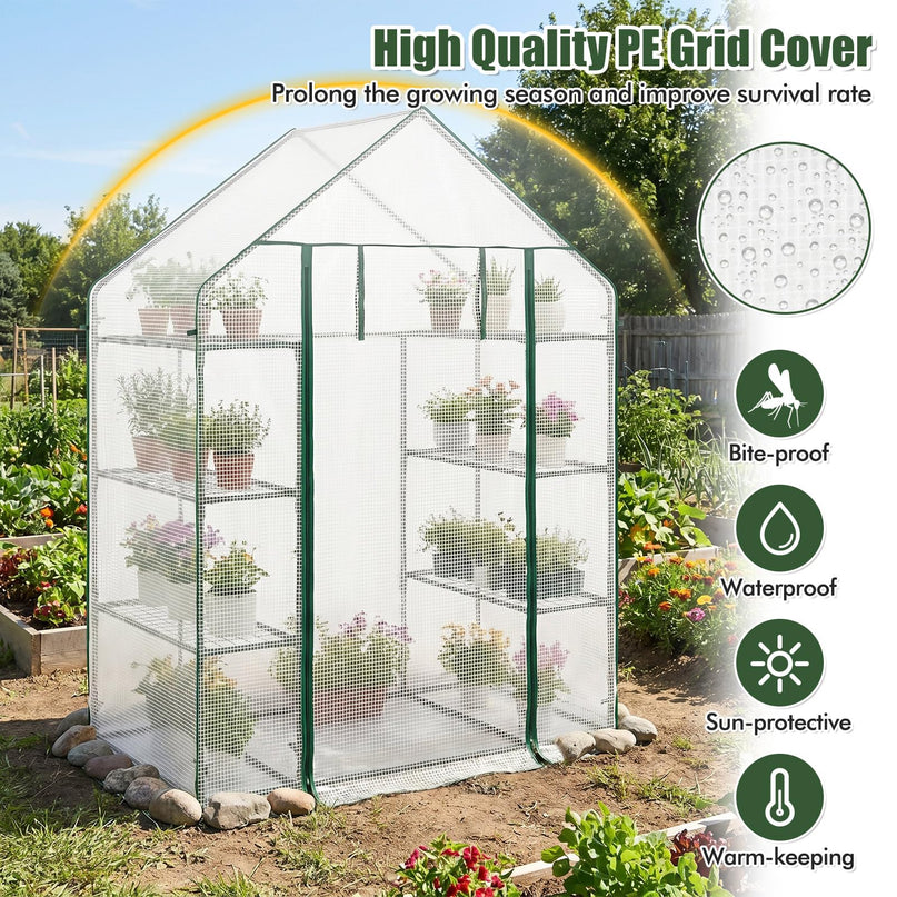 Giantex Portable Plant Garden House Indoor Outdoor Mini Growing House for Herb Flower Succulent