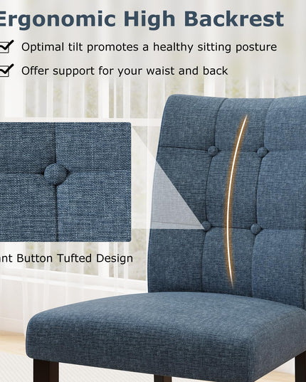 Giantex Upholstered Dining Chairs Set for Restaurant
