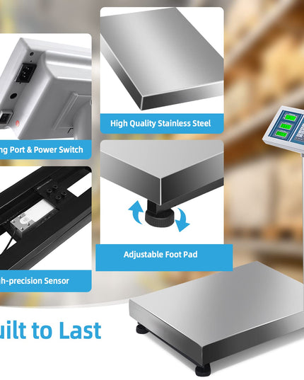 Giantex 660 LBS Weight Computing Platform Scale, with LB/KG Switchable, AC/DC Power Supply