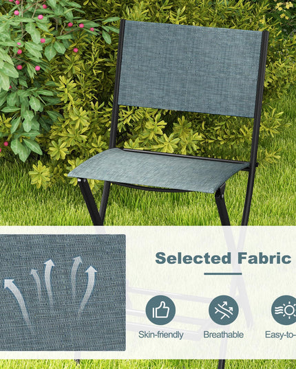 Giantex Folding Patio Bar Chairs Set of 6