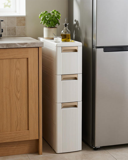 Giantex 3-Tier/ 4-Tier Narrow Rolling Storage Cabinet (1/2)