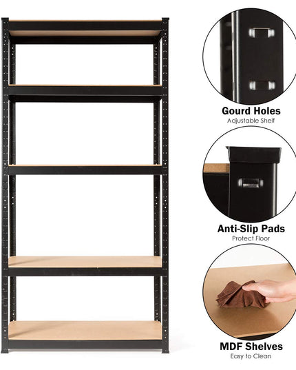 Storage Shelving Rack Utility Shelf 5-Tier | Heavy Duty 2750LBS Garage Shelves Shelving
