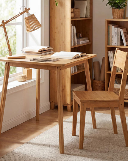 Table à manger Giantex en bambou de 27,5 pouces pour 2 à 4 personnes