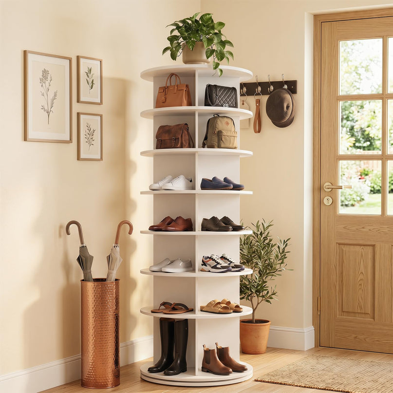Giantex 7 Tier Rotating Shoe Rack Tower