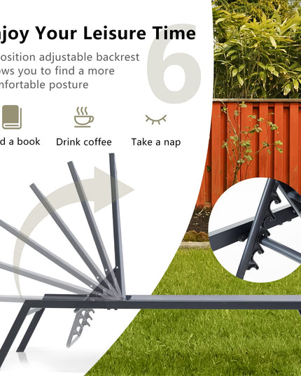 Giantex Patio Chaise Lounge Chair