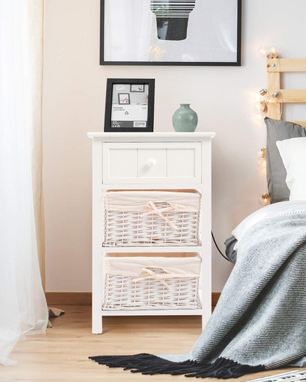 Giantex Nightstand with Drawers Wooden