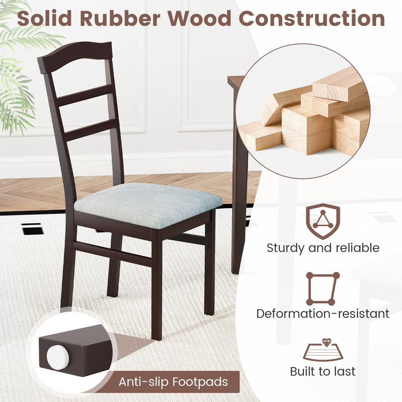 Giantex Wooden Dining Chairs Set for Dining Living Room