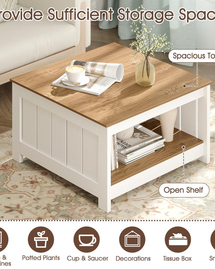 Giantex Farmhouse Coffee Table