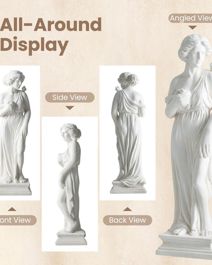 Giantex 31.5" Greek Goddess Statue with Bird