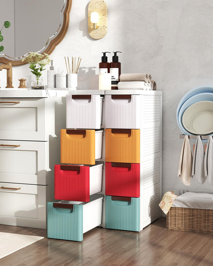 Chariot de rangement Giantex à 4 tiroirs, commode étroite en plastique