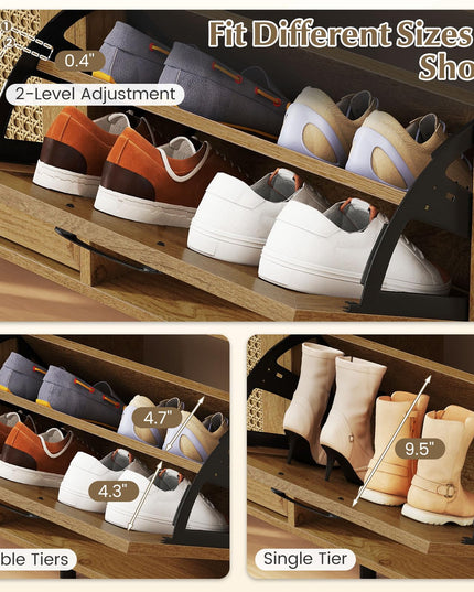 Meuble de rangement à chaussures dissimulé Giantex avec étagères réglables