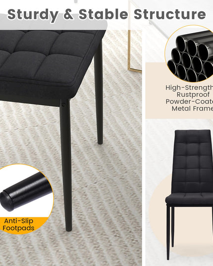 Giantex Dining Chairs Set of 4 Black