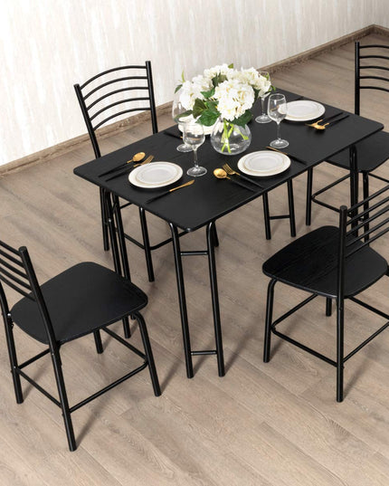 Giantex 5 PCS Dining Table Set 4 Person Modern Kitchen Table and 4 Chairs