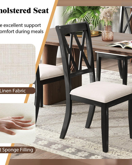 Giantex Wooden Dining Chairs Set of 2/4 for Living Dining Room