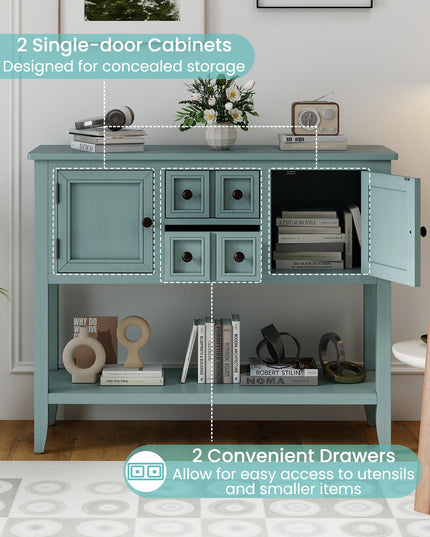 Giantex Sideboard Buffet Cabinet with Storage, 42’’ Wood Credenza