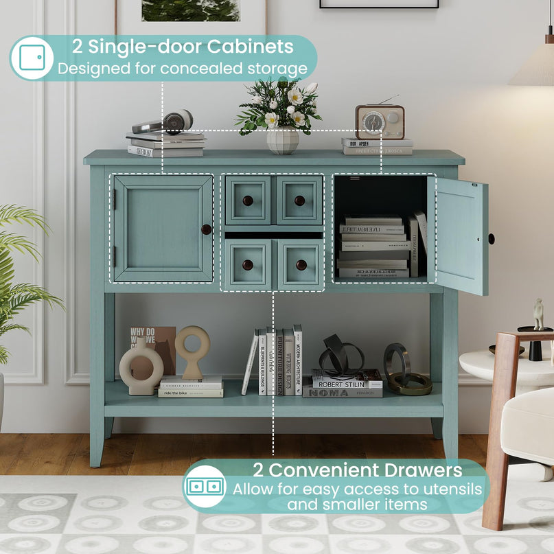 Giantex Sideboard Buffet Cabinet with Storage, 42’’ Wood Credenza