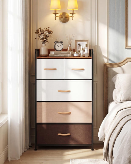 Giantex 5-Drawer Fabric Dresser for Nursery