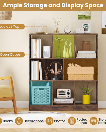 GIANTEX 8-Cube Bookcase for Living Room