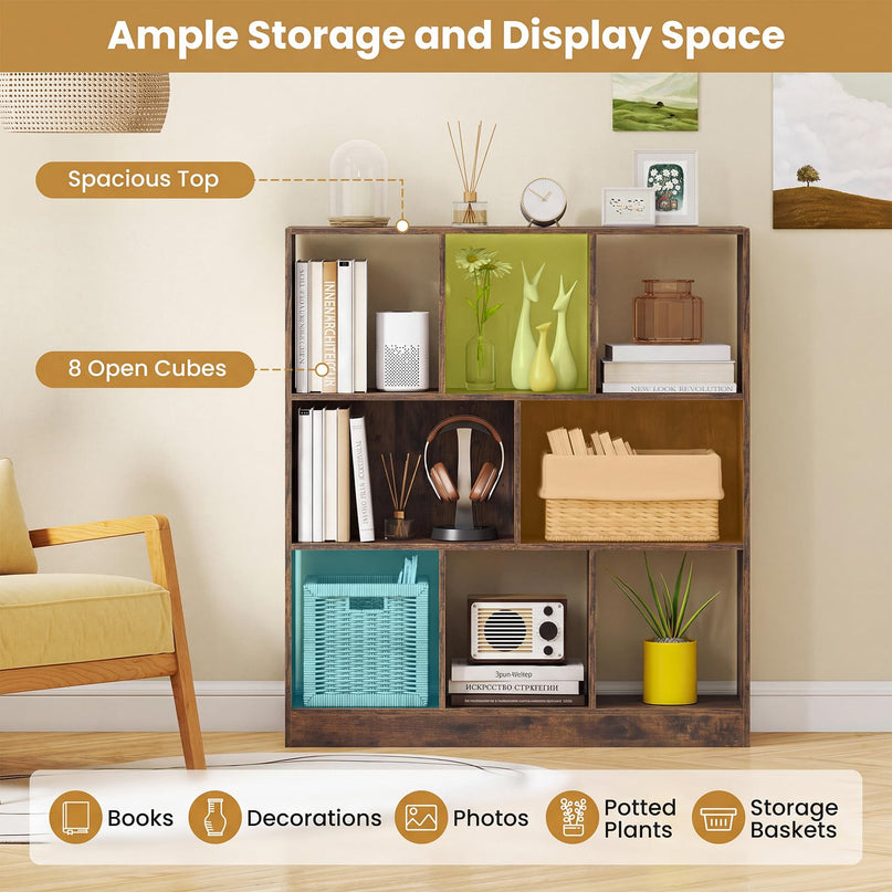 GIANTEX 8-Cube Bookcase for Living Room