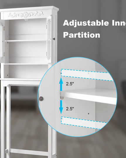 Giantex Over The Toilet Bathroom Space Saver, 3-Shelf Bathroom Organizer