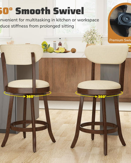 Giantex Swivel Bar Stools Set of 2/4 for Kitchen Island