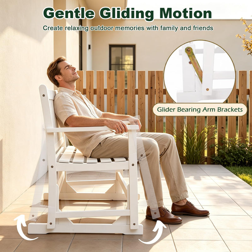 GIANTEX 2-Person Outdoor Glider Bench for Garden Yard Porch