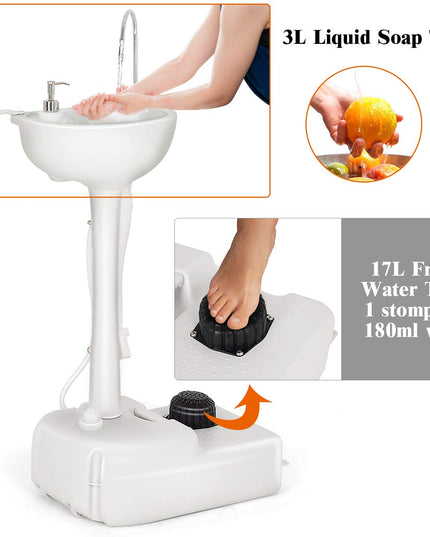 Portable Camping Sink with Soap Dispenser and Towel Holder