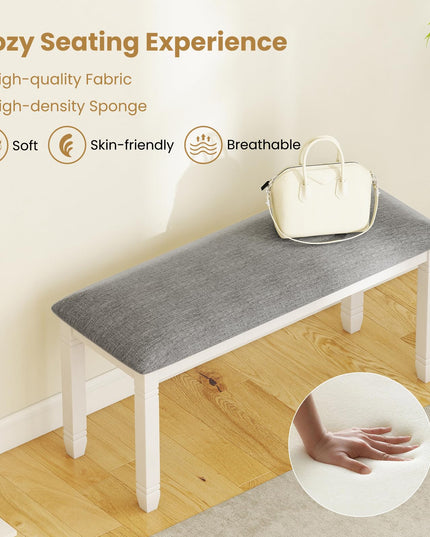 Giantex Upholstered Dining Bench with Padded Seat