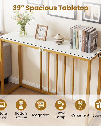 Giantex Console Table with Charging Station for Living Room