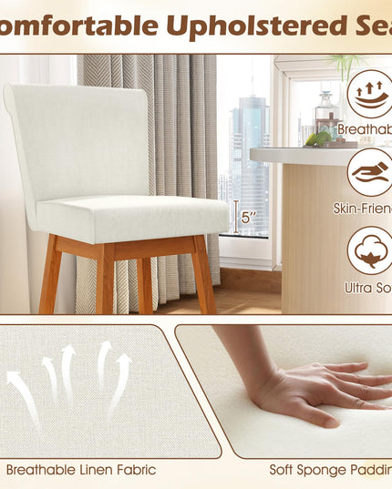Giantex Modern Upholstered Bar Stools Set