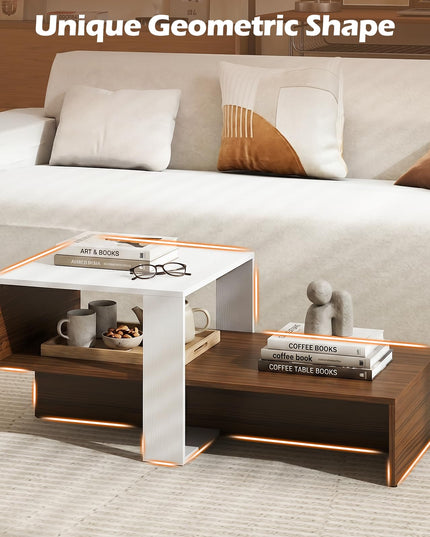 Giantex 31.5" Small Coffee Table with Storage