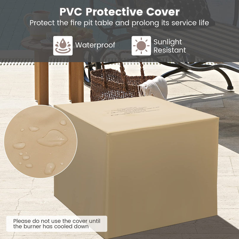 Giantex Gas Fire Pits for Outside - 32” Patio Fire Table