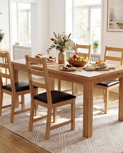Giantex Farmhouse Kitchen Chairs w/Hollowed Backrest
