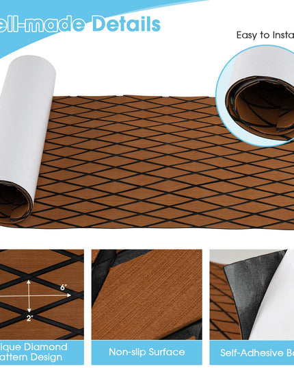 Giantex EVA Foam Boat Decking - 75" x 28" 5mm