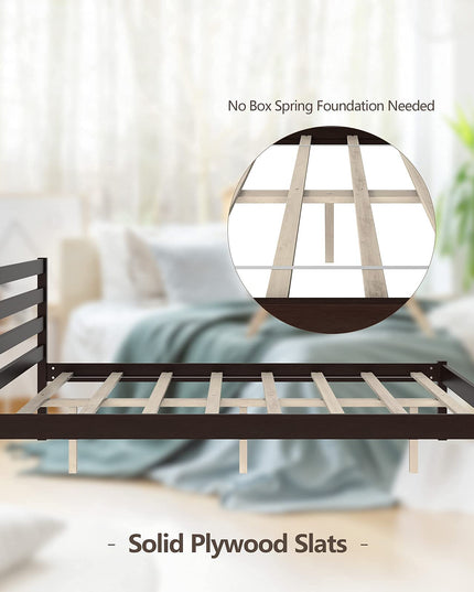 Giantex Wood Platform Bed Frame No Spring Needed Bed Mattress Foundation