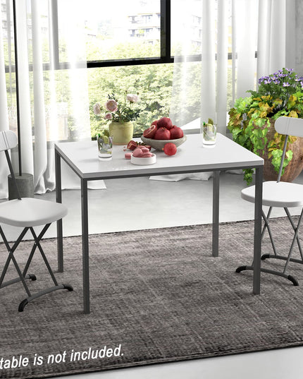 Giantex 2-Pack Folding Chairs, Plastic Event Chairs, Lightweight Foldable Chairs with Solid X-Shape Frame