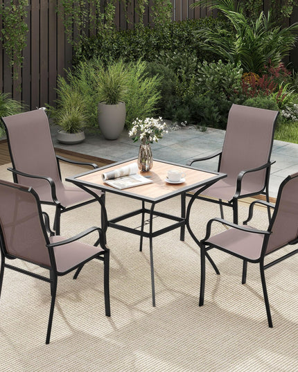 Giantex Patio Chair Set of 2 for Lawn Deck Garden Porch Kitchen Pool