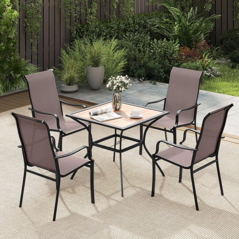Giantex Patio Chair Set of 2 for Lawn Deck Garden Porch Kitchen Pool
