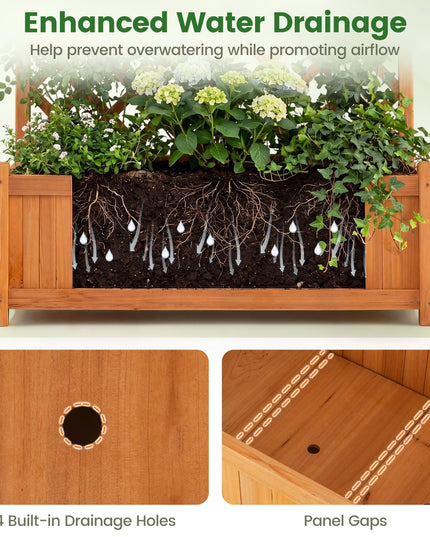 Giantex 71" Raised Garden Bed with Trellis