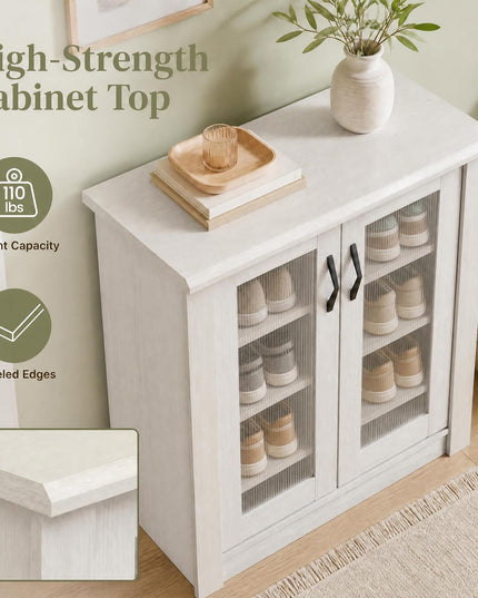 GIANTEX Shoe Storage Cabinet with 2/3 Doors and 3/6 Removable Shelves