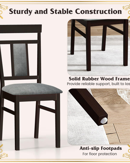 Giantex Wooden Dining Chairs Set for Dining Room Living Room