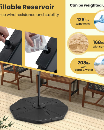 Giantex 208 lbs Patio Offset Umbrella Base