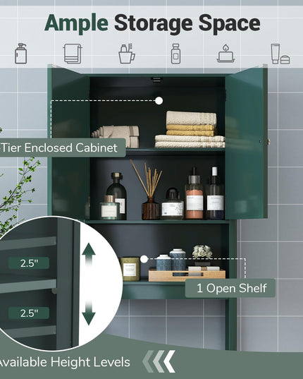 Giantex Meuble de rangement de salle de bain au-dessus des toilettes