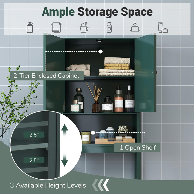 Giantex Over The Toilet Storage Cabinet Bathroom Organizer