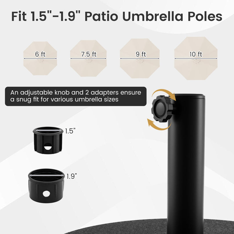 Giantex Fillable Patio Umbrella Base with 2 Adapters