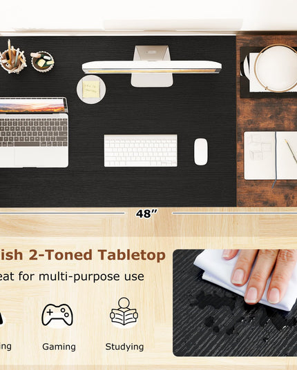 Giantex 48" Computer Desk with 2 Fabric Drawers