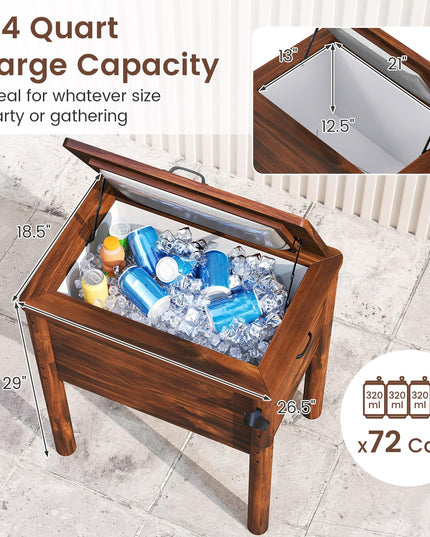 Giantex Wooden Patio Cooler