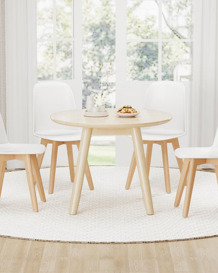 Giantex Modern Dining Chairs Set of 2/4 w/Solid Beech Wood Legs