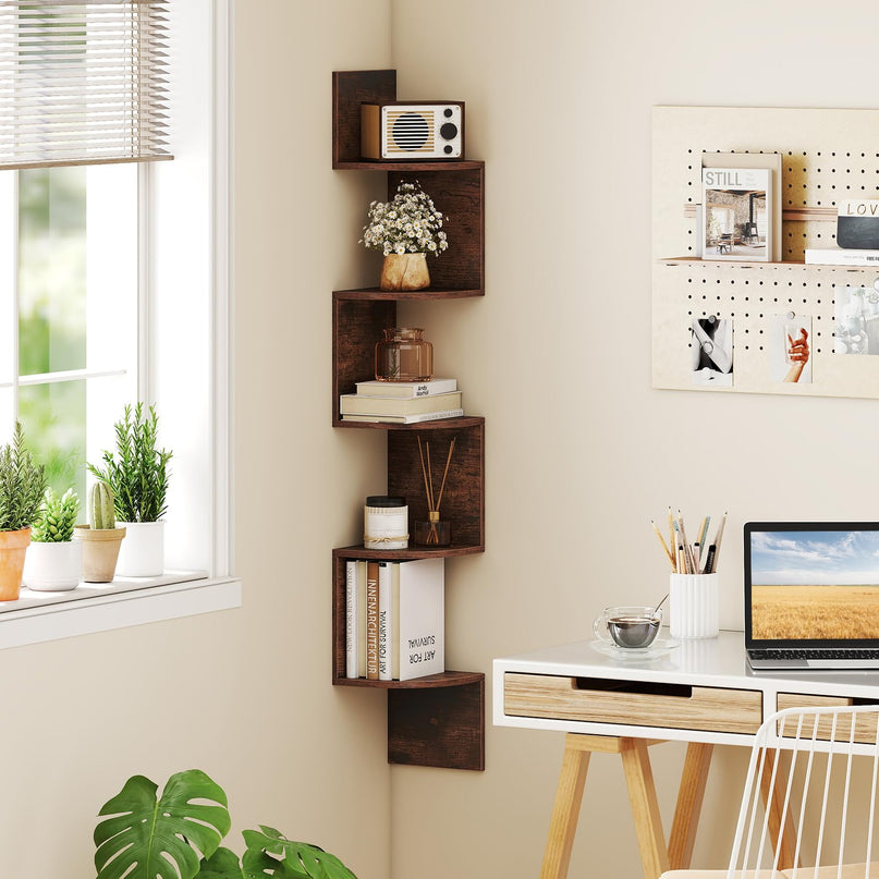 Giantex Corner Shelf Wall Mounted for Living Room